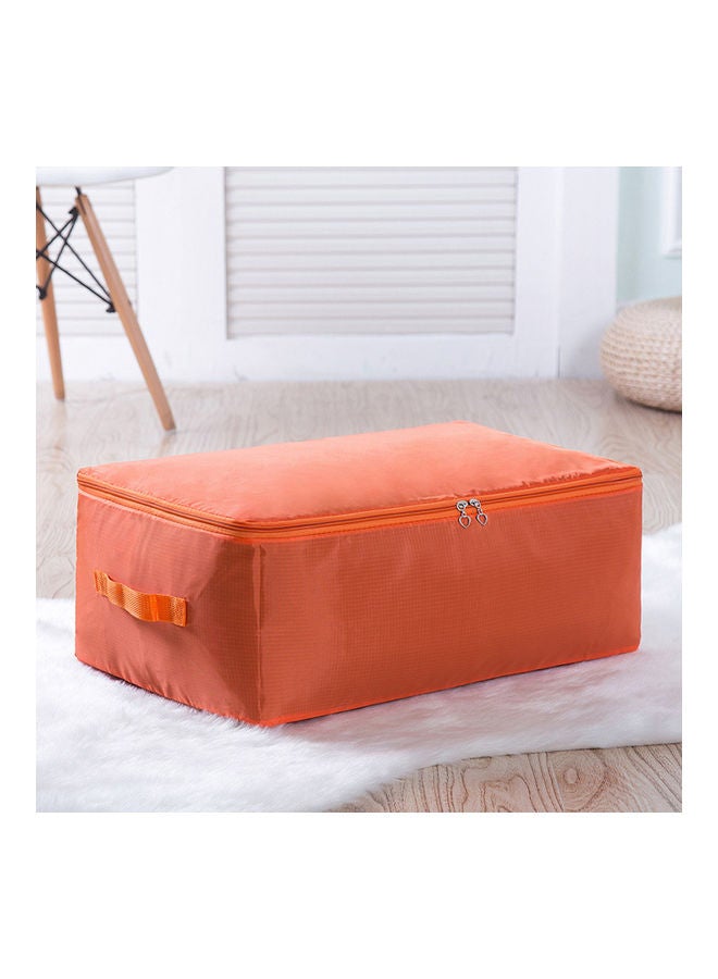 Portable Folding Dust-Proof Large Capacity Home Quilt Pillow Bed Storage Bag Orange