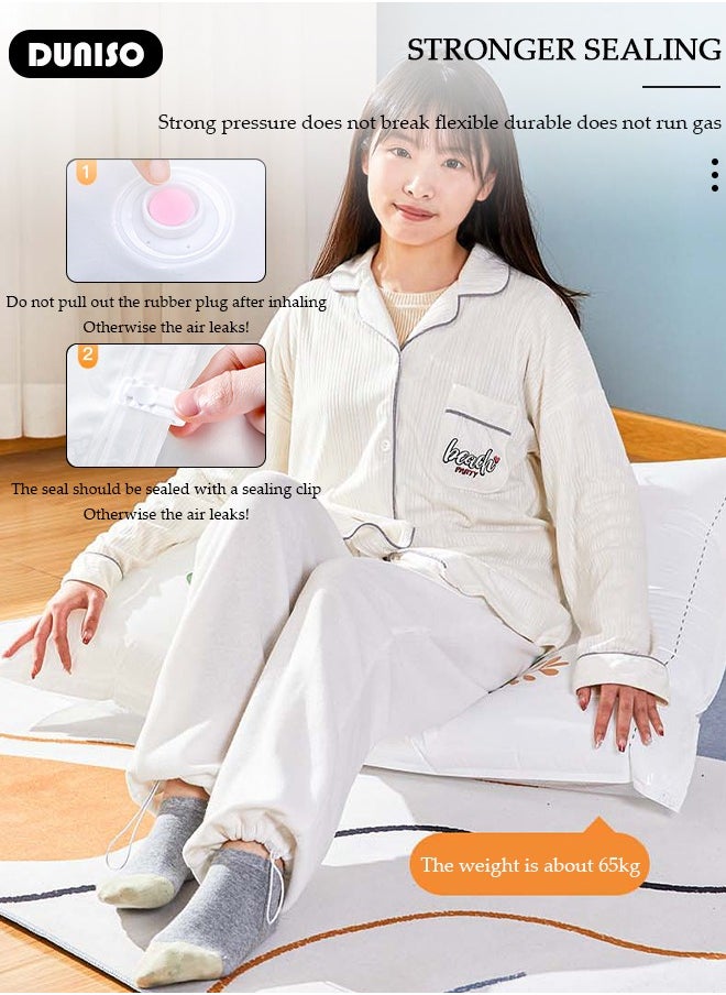 Combo Vacuum Storage Bag with Electric Pump, 4 Pack(1Jumbo + 1 Large + 1Medium + 1 Small) of Reusable Compression Bags, Double Zip Seal Special-Grip Clip,Travel Vacuum Sealer Bags, Rapid Vacuum for Clothes, Mattress, Blanket, Pillows Compression and Travelling