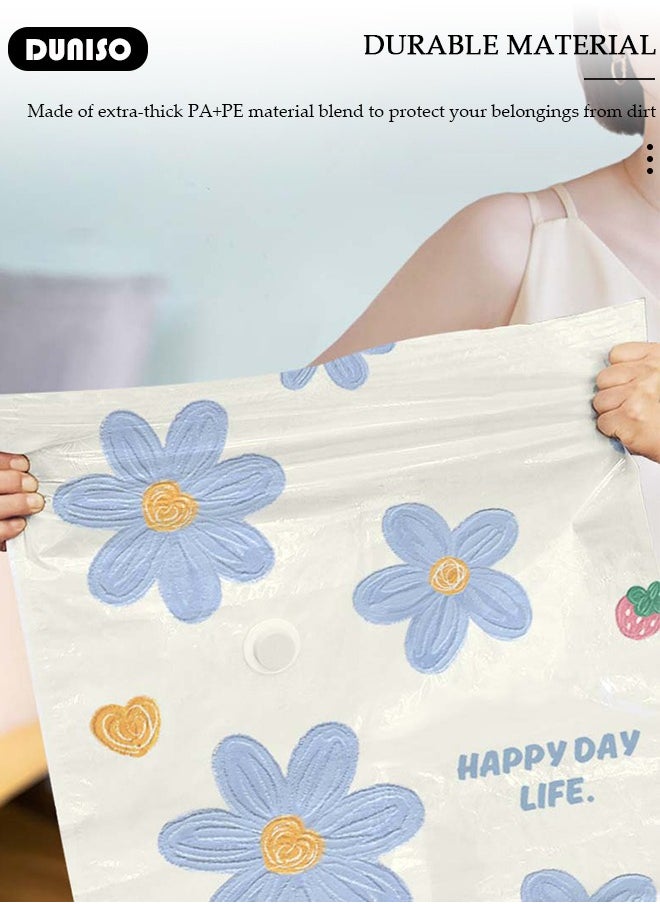 Combo Vacuum Storage Bag with Electric Pump, 3 Pack((1 Large + 1Medium + 1 Small) of Reusable Compression Bags, Double Zip Seal Special-Grip Clip,Travel Vacuum Sealer Bags, Space Saver Bags for Clothes, Mattress, Blanket, Pillows, Compression