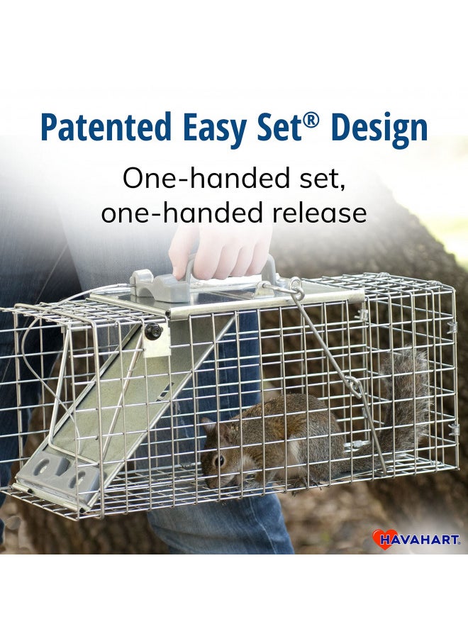 Havahart 1083 Catch and Release Small 1-Door Easy Set Humane Live Animal Trap for Squirrels, Rabbits, Skunks, and Other Small Animals