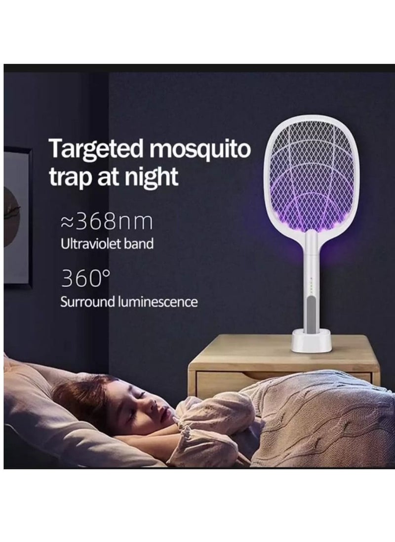 Bug Zapper Racket, Rechargeable Electric Fly Swatter, Mosquito Swatter for Indoor and Outdoor