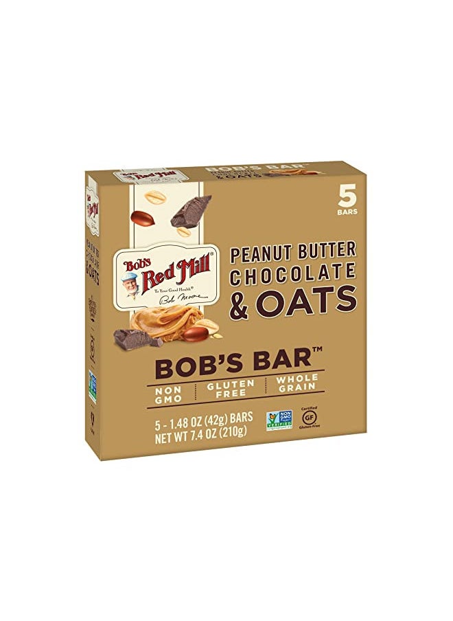 Bob's Red Mill Bar Oat Pb Choc 5Pk, 8.67 Oz (Pack of 6)