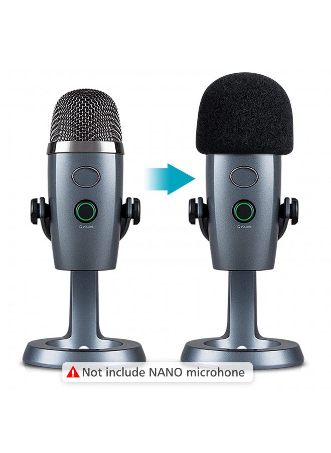 YOUSHARES Yeti Nano Microphone Foam Windscreen - Mic Wind Cover Pop Filter Foam Cover, Professional Customized for Blue Yeti Nano, The Thicker Blue Yeti Nano Pop Filter is a Good option.