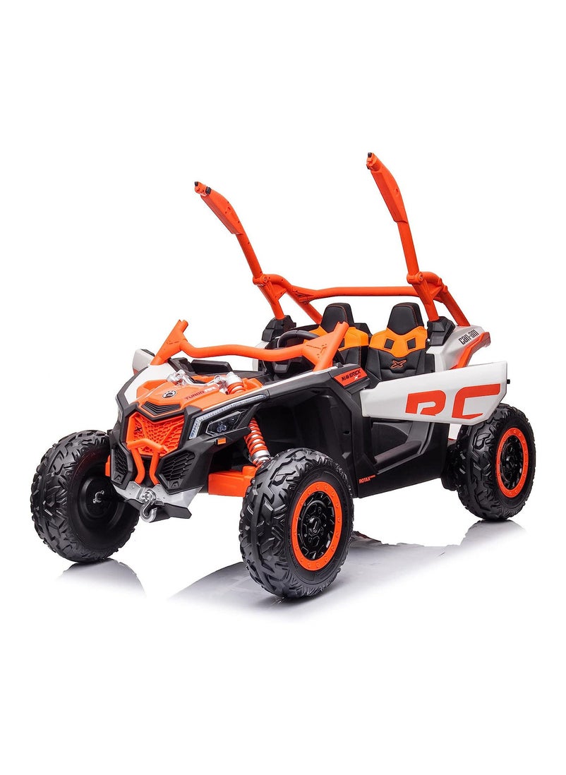 Lovely Baby Kids Battery Operated Powered Riding On Jeep LB 1000EL with Remote Control Electric Ride on Car & LED Lights Music Player Orange