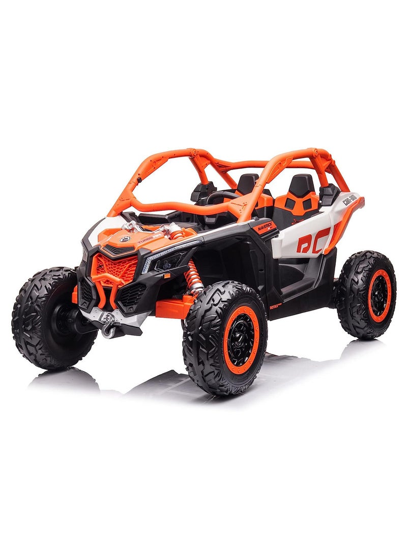 Lovely Baby Kids Battery Operated Powered Riding On Jeep LB 1000EL with Remote Control Electric Ride on Car & LED Lights Music Player Orange