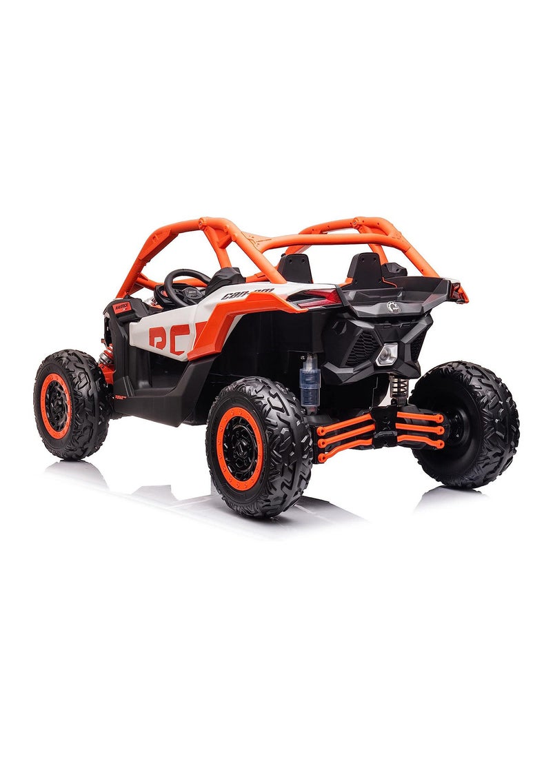 Lovely Baby Kids Battery Operated Powered Riding On Jeep LB 1000EL with Remote Control Electric Ride on Car & LED Lights Music Player Orange