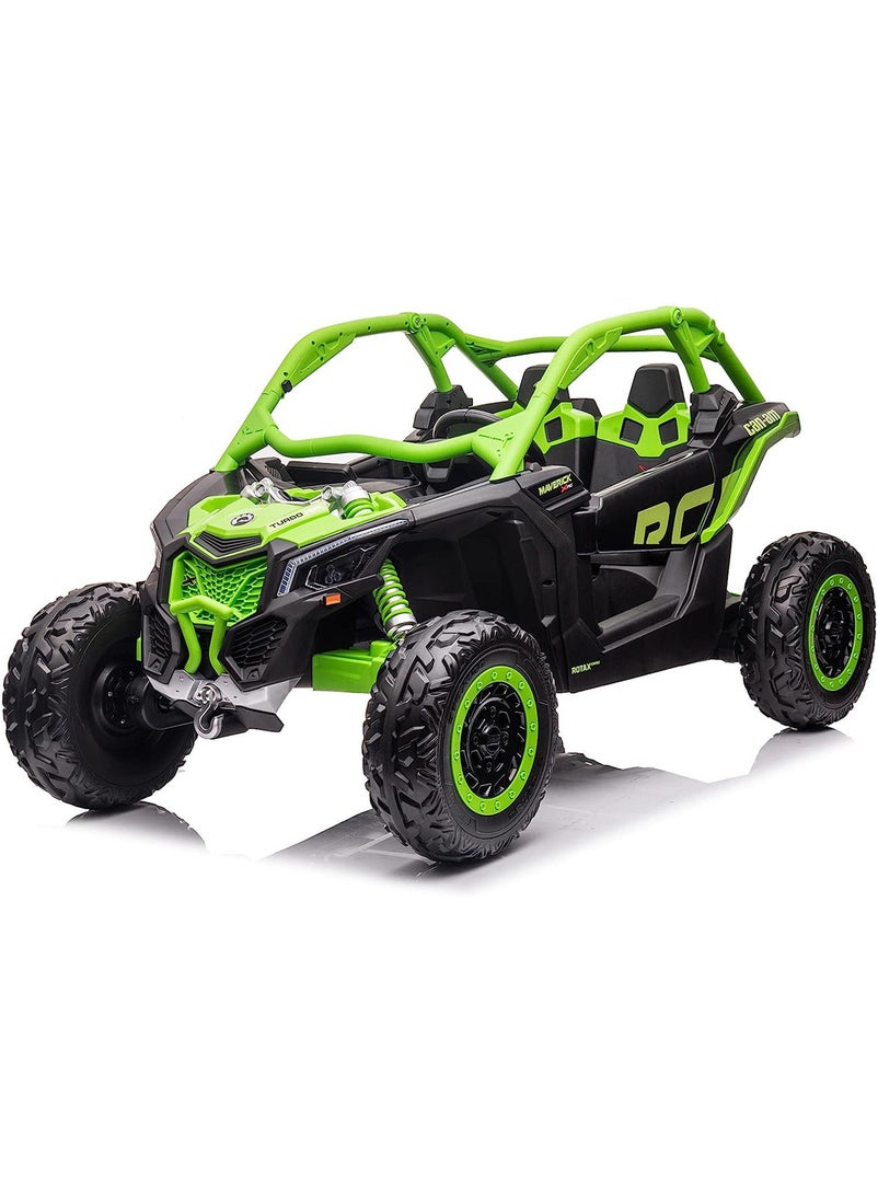 Lovely Baby Kids Battery Operated Powered Riding On Jeep LB 1000EL with Remote Control Electric Ride on Car & Led Lights Music Player Green