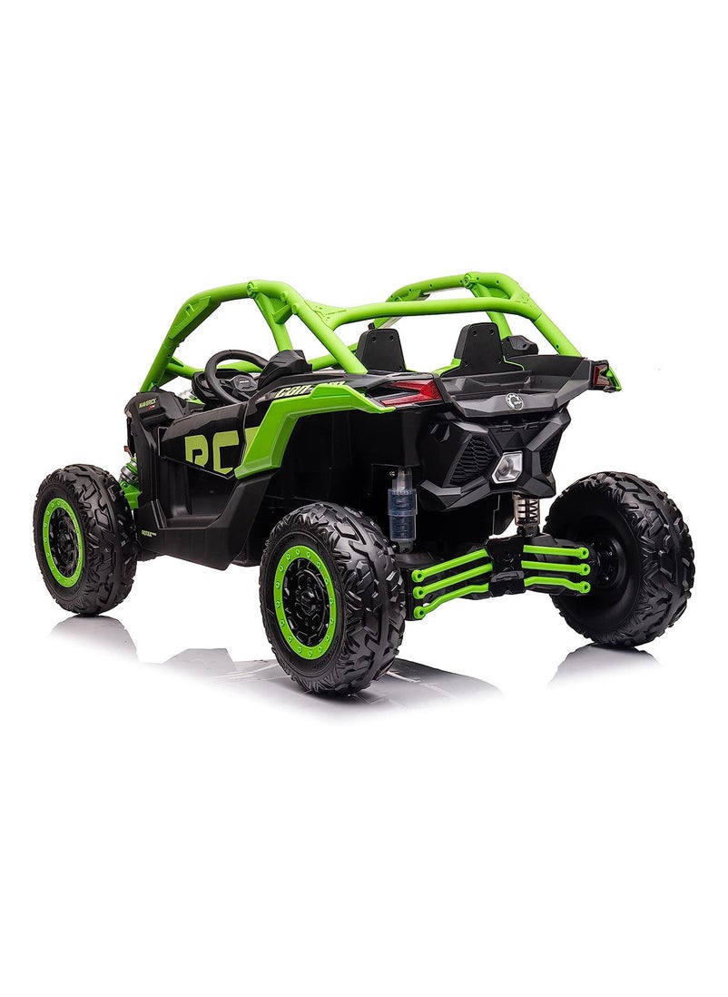 Lovely Baby Kids Battery Operated Powered Riding On Jeep LB 1000EL with Remote Control Electric Ride on Car & Led Lights Music Player Green