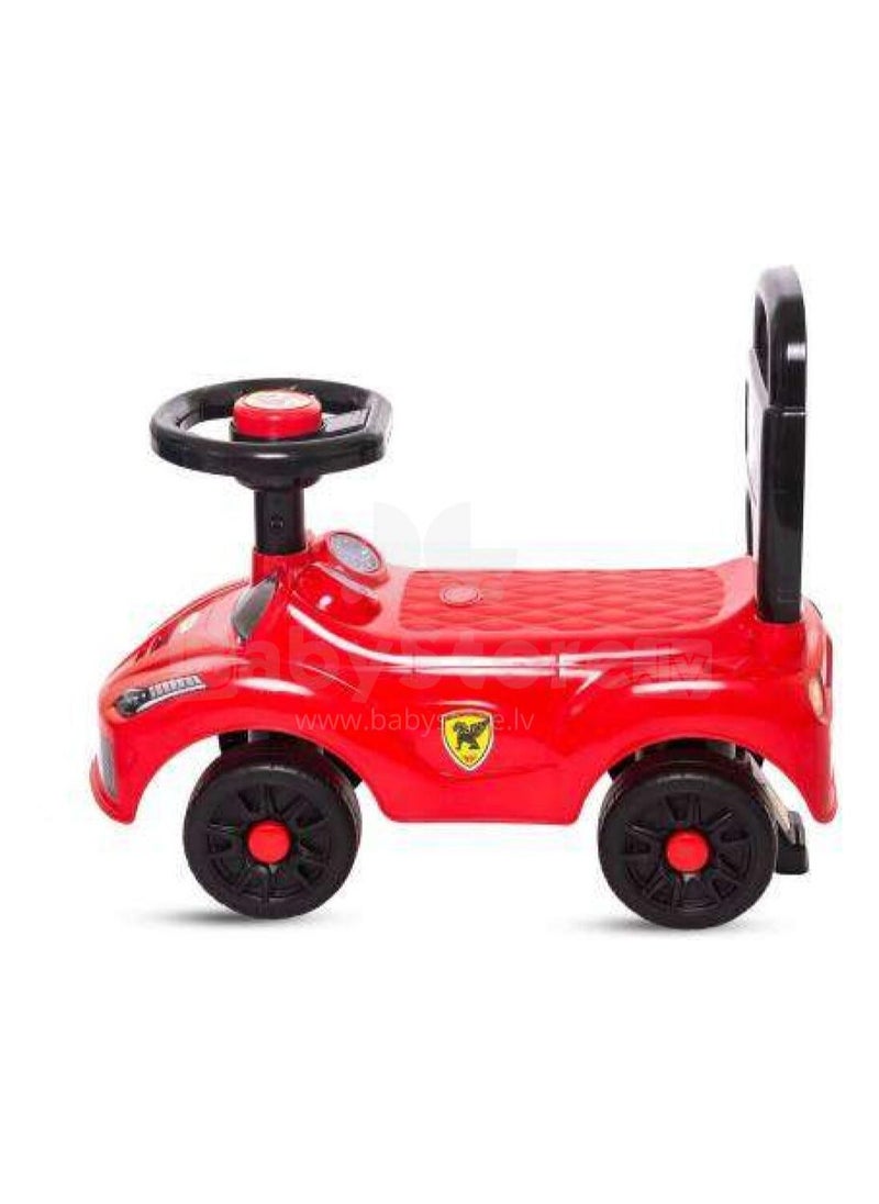 Stylish Red Ride-On Toy Car for Kids with Steering Wheel, Horn, and Fun Stickers – Perfect First Car for Toddlers and Young Children