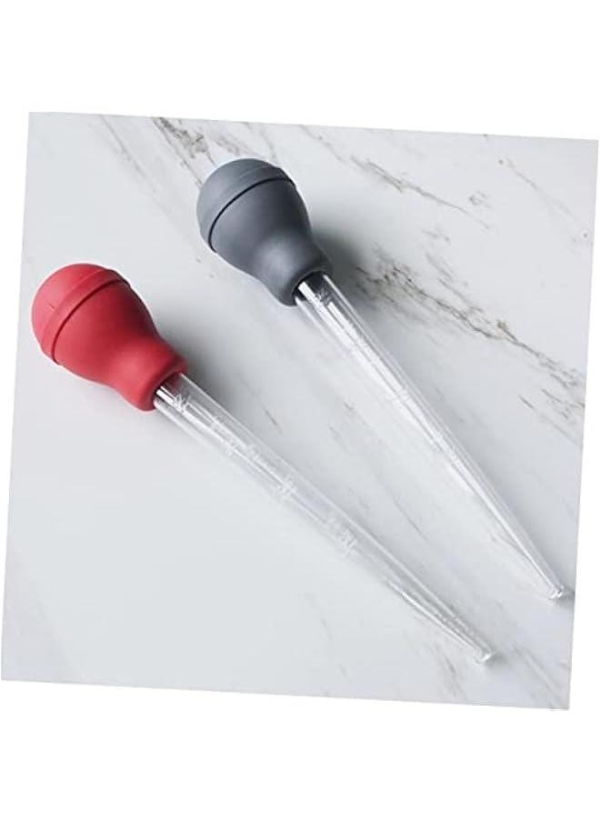 1pc Barbecue Seasoning Fluid Silicone Turkey Baster Glass Turkey Baster Liquid Baster Silicone Light Bulbs Seasoning Tube Meat Baster Lab Bread Roast
