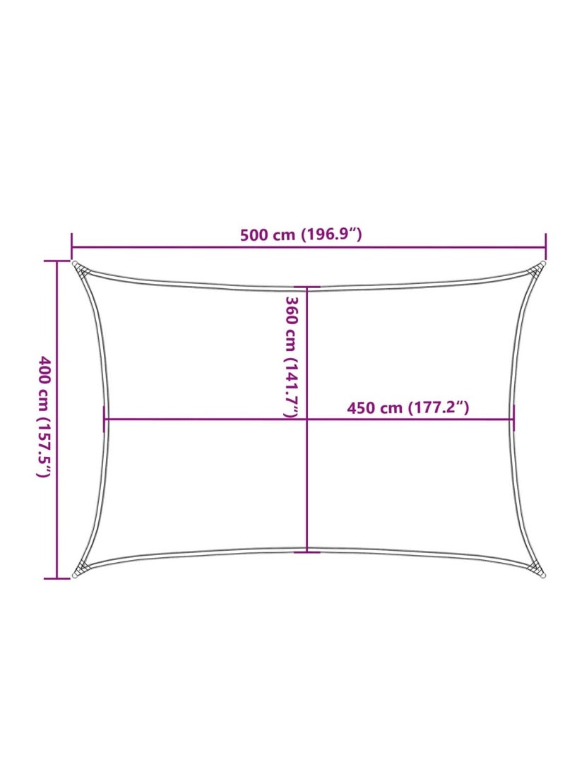 Stylish Sun Shade Sail 160 gm Cream 4x5m HDPE