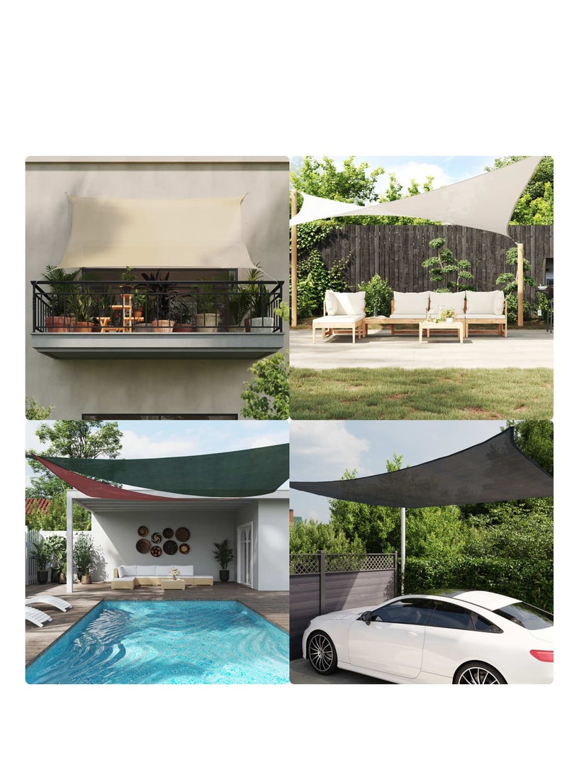 Stylish Sun Shade Sail 160 gm Cream 4x5m HDPE