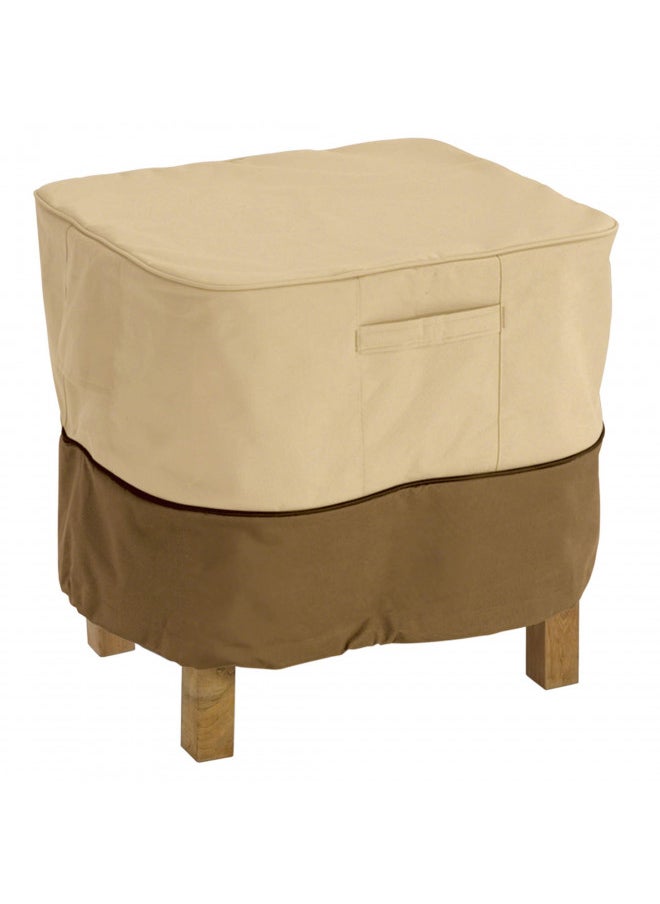 Classic Accessories Veranda Water-Resistant 21 Inch Square Patio Ottoman/Side Table Cover, Outdoor Table Cover