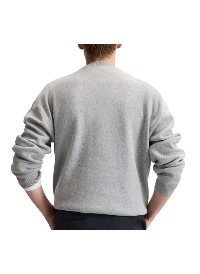 Sweatshirt For Men-Warm Fleece Round Neck Sweatshirt,Long Sleeve-Perfect For Winter,Stylish And Comfortable,Ideal For Daily Wear,Sports,Workouts