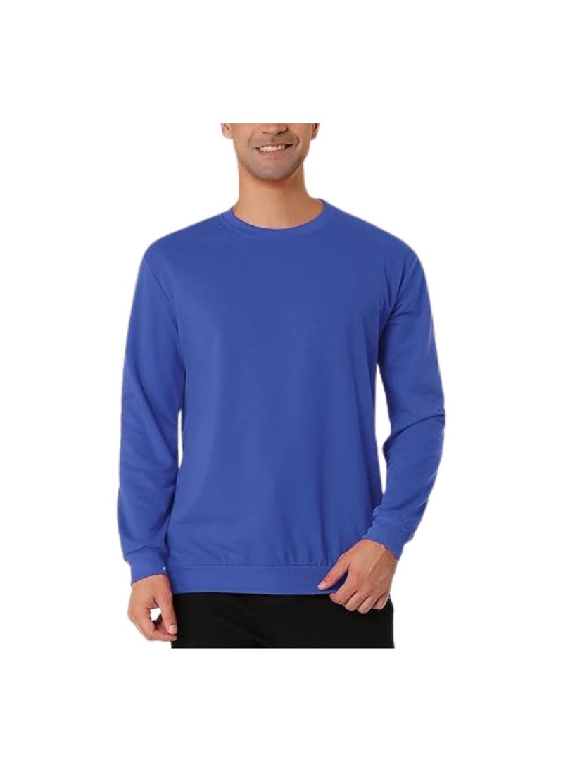 Sweatshirt For Men-Warm Fleece Round Neck Sweatshirt,Long Sleeve-Perfect For Winter,Stylish And Comfortable,Ideal For Daily Wear,Sports,Workouts