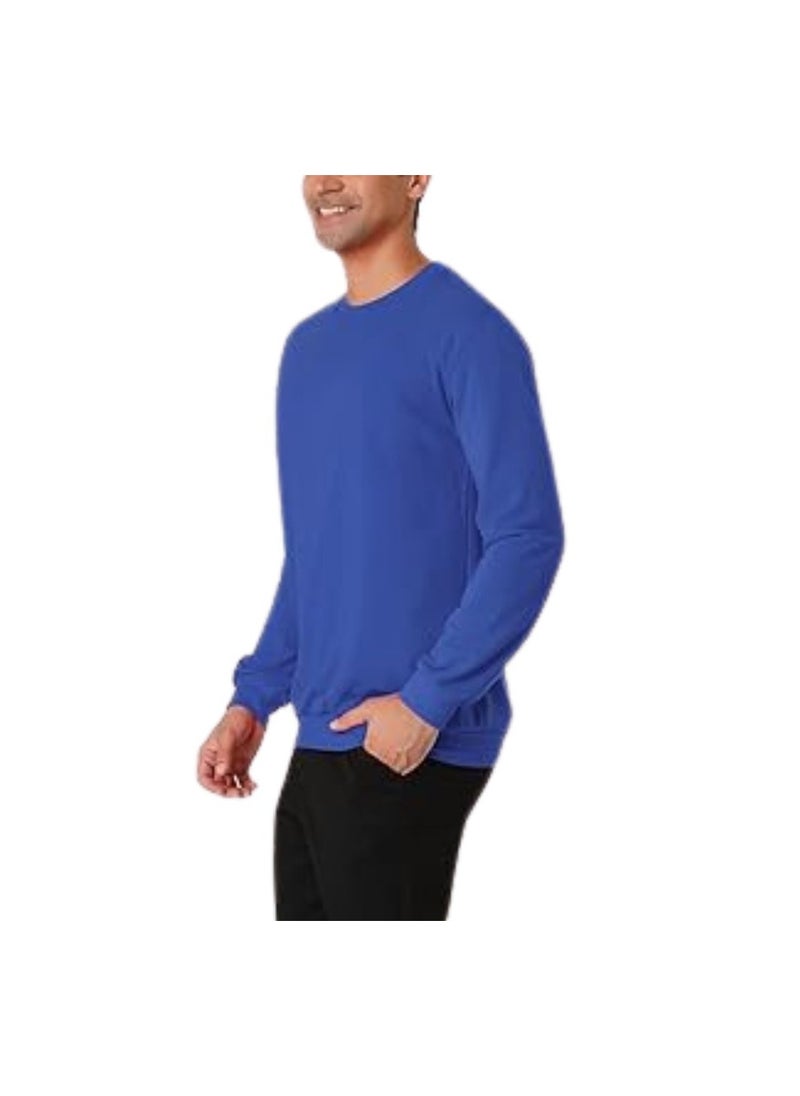 Sweatshirt For Men-Warm Fleece Round Neck Sweatshirt,Long Sleeve-Perfect For Winter,Stylish And Comfortable,Ideal For Daily Wear,Sports,Workouts