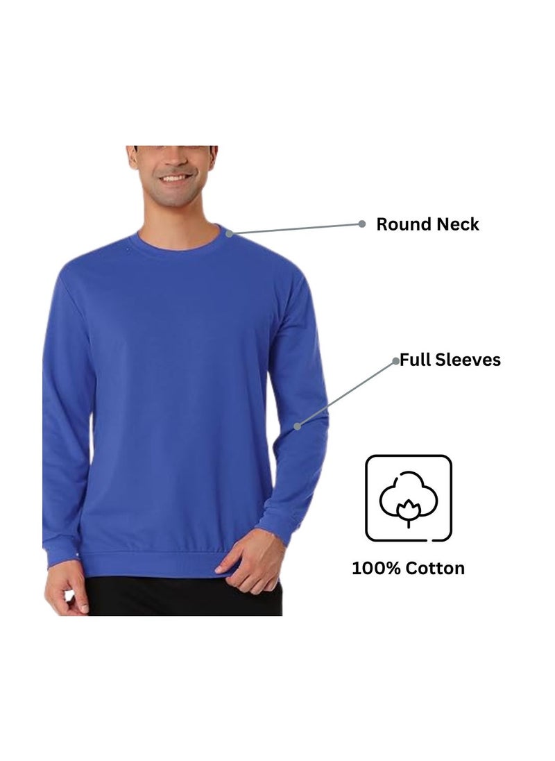 Sweatshirt For Men-Warm Fleece Round Neck Sweatshirt,Long Sleeve-Perfect For Winter,Stylish And Comfortable,Ideal For Daily Wear,Sports,Workouts