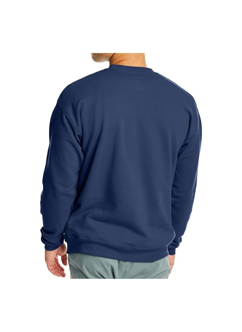 Sweatshirt For Men-Warm Fleece Round Neck Sweatshirt,Long Sleeve-Perfect For Winter,Stylish And Comfortable,Ideal For Daily Wear,Sports,Workouts