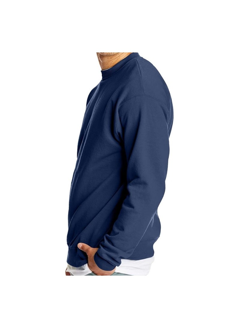 Sweatshirt For Men-Warm Fleece Round Neck Sweatshirt,Long Sleeve-Perfect For Winter,Stylish And Comfortable,Ideal For Daily Wear,Sports,Workouts