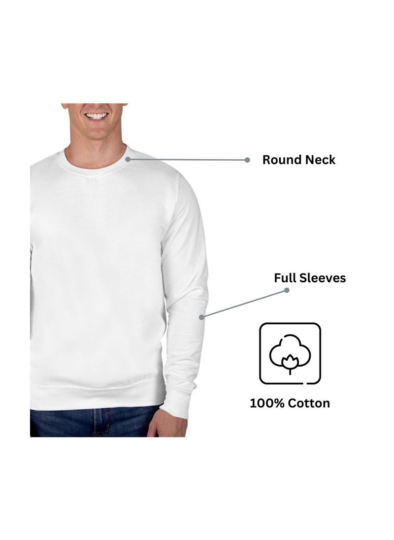 Sweatshirt For Men-Warm Fleece Round Neck Sweatshirt,Long Sleeve-Perfect For Winter,Stylish And Comfortable,Ideal For Daily Wear,Sports,Workouts