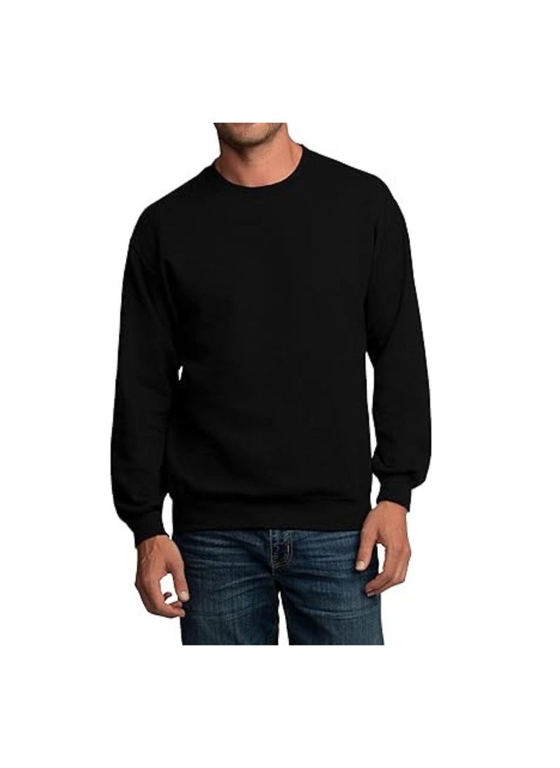 Sweatshirt For Men-Warm Fleece Round Neck Sweatshirt,Long Sleeve-Perfect For Winter,Stylish And Comfortable,Ideal For Daily Wear,Sports,Workouts