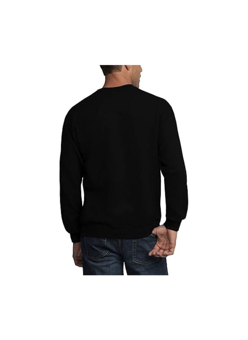 Sweatshirt For Men-Warm Fleece Round Neck Sweatshirt,Long Sleeve-Perfect For Winter,Stylish And Comfortable,Ideal For Daily Wear,Sports,Workouts