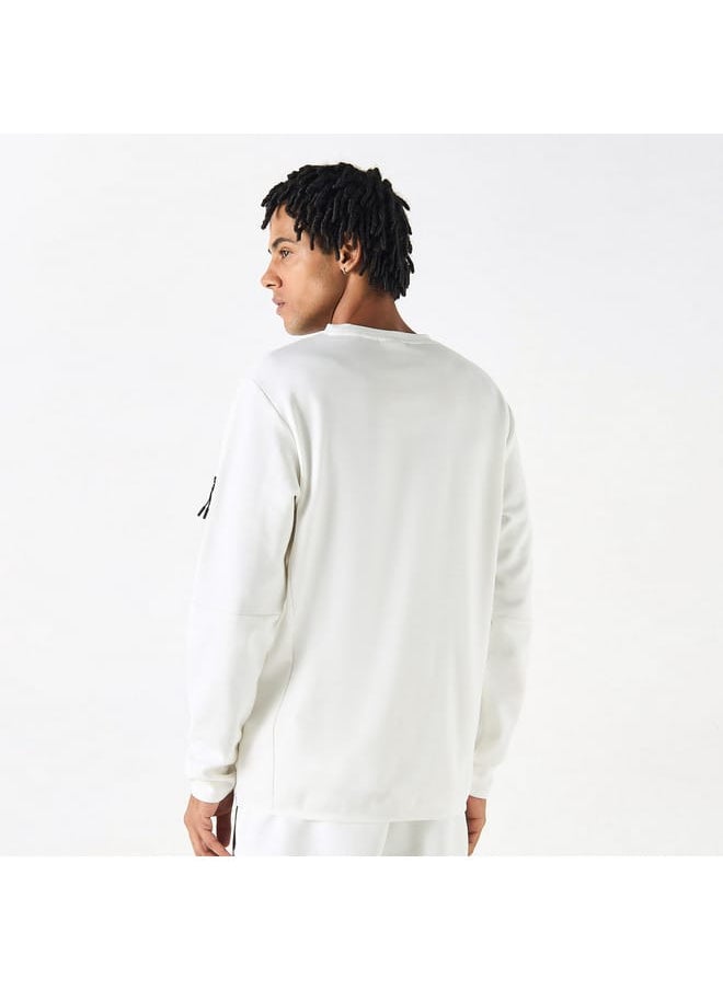 Kappa Solid Crew Neck Sweatshirt with Long Sleeves