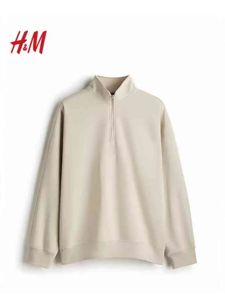 HM New Fashionable Casual Round Neck Loose American Long Sleeved Sweatshirt