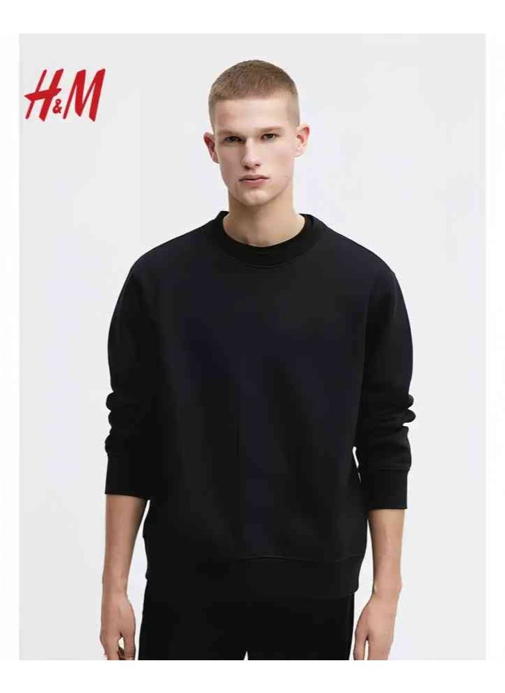 HM New Fashionable Casual Round Neck Loose American Long Sleeved Sweatshirt