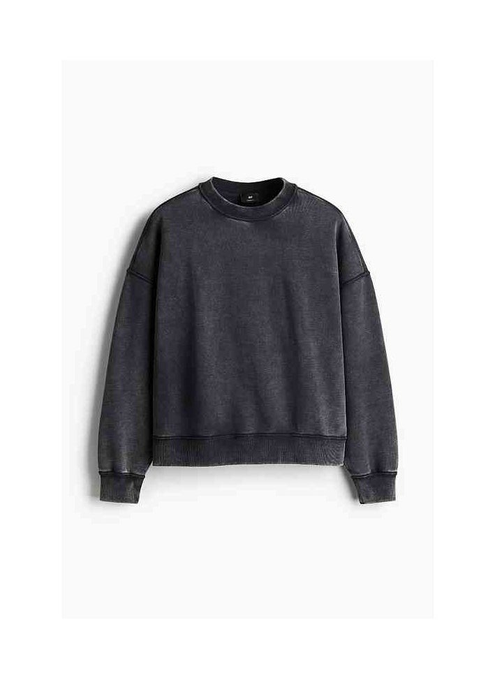 HM New Fashionable Casual Round Neck Loose American Long Sleeved Sweatshirt