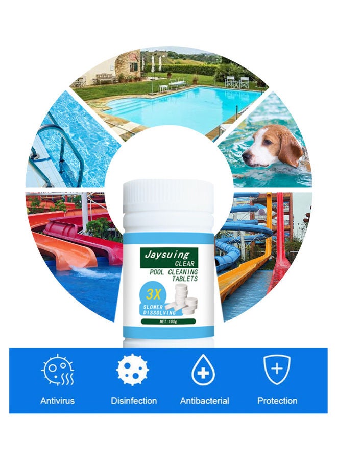 Swimming Pool Cleaning Tablets White