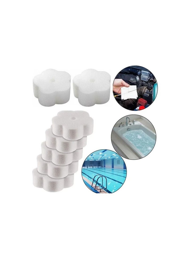 10-Pieces Oil Absorbing Sponge,Swimming Pools/Hot Tub/Spa Dirt Scum Cleaner Absorber