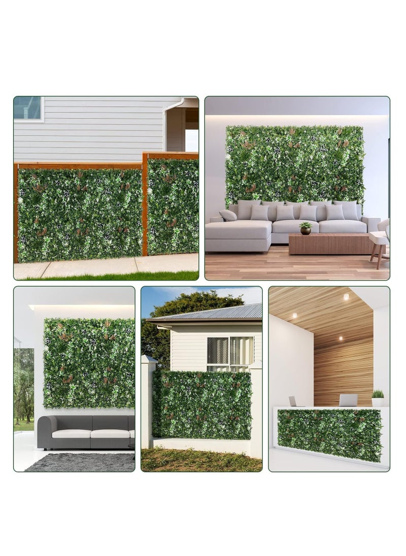 ECVV Artificial Hedge Mats, Artificial Faux Hedges Panels 100x100cm Artificial Plant Wall fence Decorative Green Leaves For Home Indoor Outdoor Villa Garden Decoration. | 1 Pcs |