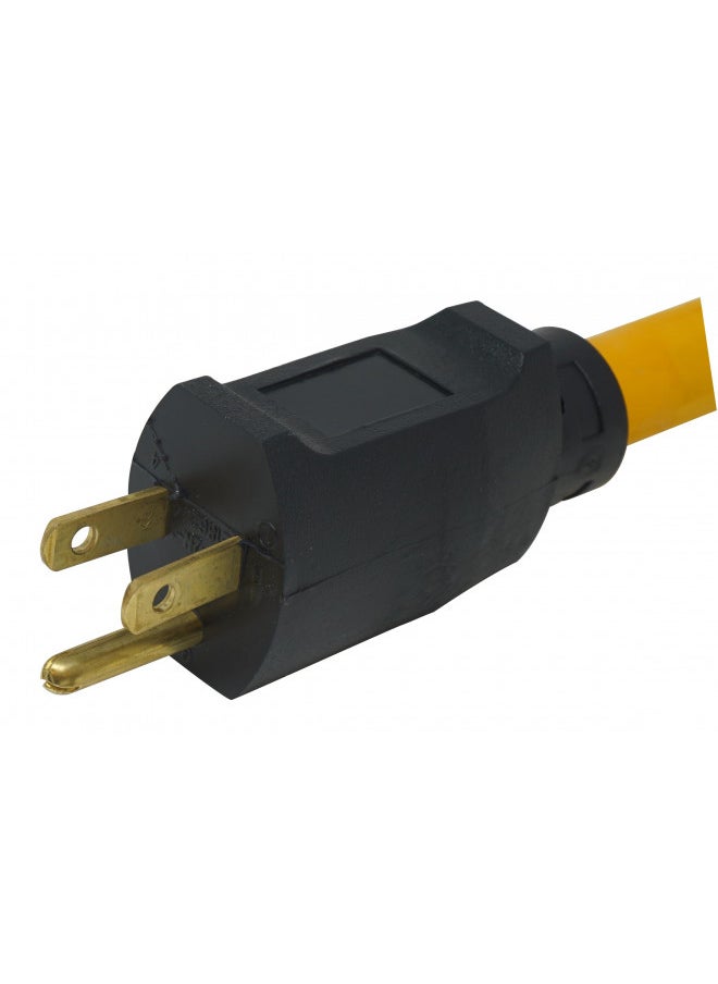 Coleman Cable 90208802 090208802 Generator Cord Adapter from 5-15P to L5-20R (9 in; 12/3 Gauge); Yellow