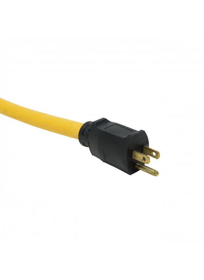 Coleman Cable 90208802 090208802 Generator Cord Adapter from 5-15P to L5-20R (9 in; 12/3 Gauge); Yellow