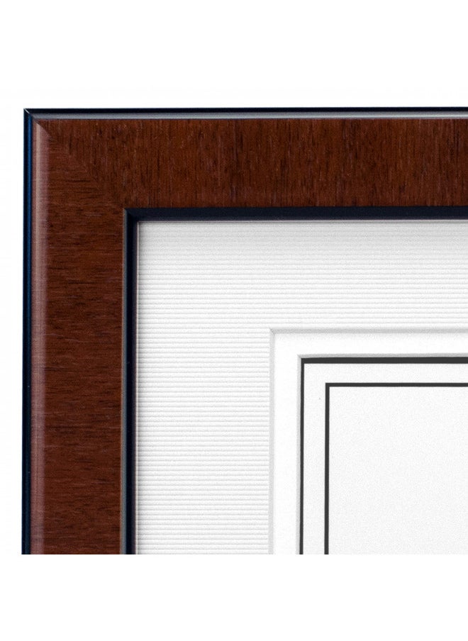 Malden International Designs Burl Wood Document Frame, 8.5x11, Walnut