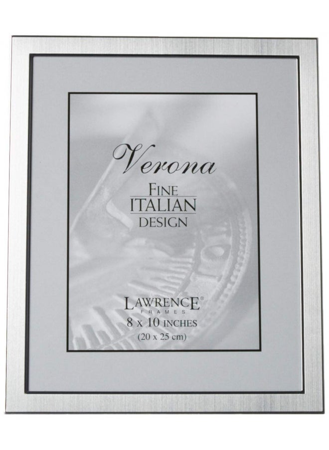 Lawrence Frames Brushed Metal Picture Frame, 8x10