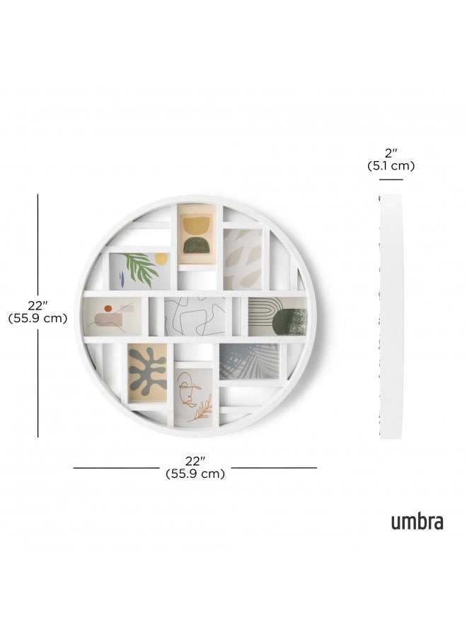 Umbra Luna Large 4x6 Picture Frame Collage and Wall Décor, White