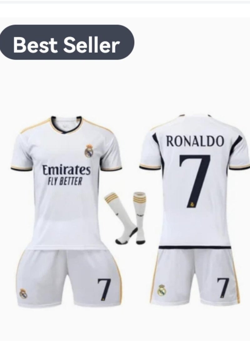 2024 Ronaldo #7 Football Jerseys Shirt Kids Soccer Training uniform Suit