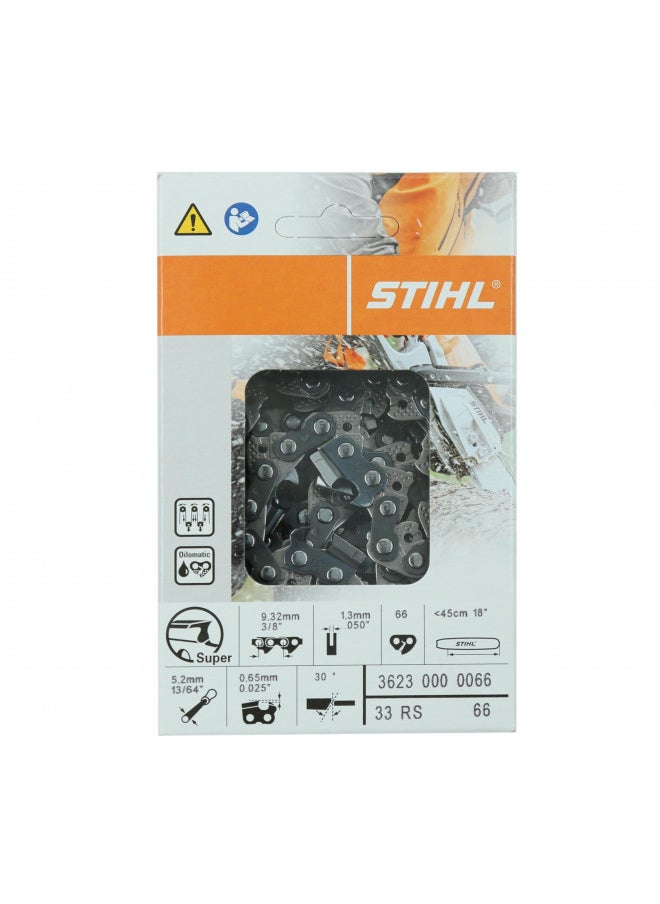 Stihl 3623 005 0066 Chainsaw Chain, 33 RS 66