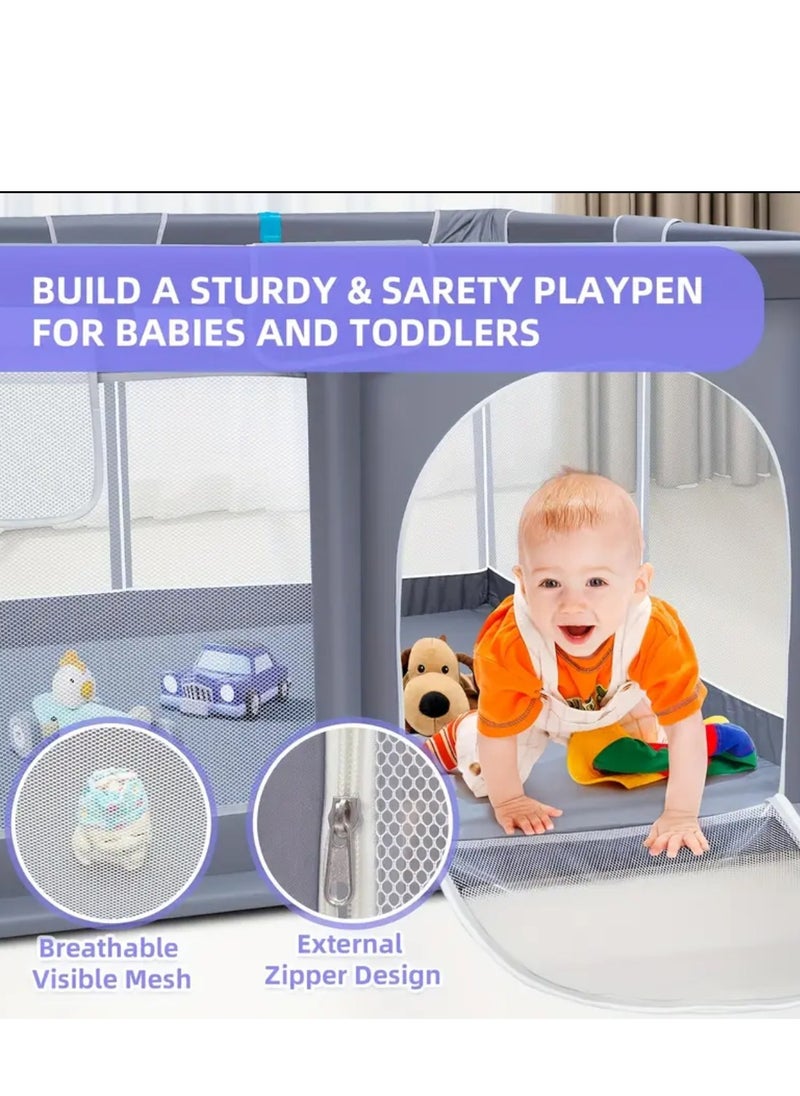 Spacious Baby Playpen (150 x 180 cm) with Accessories - Safe Indoor Play Area for Toddlers