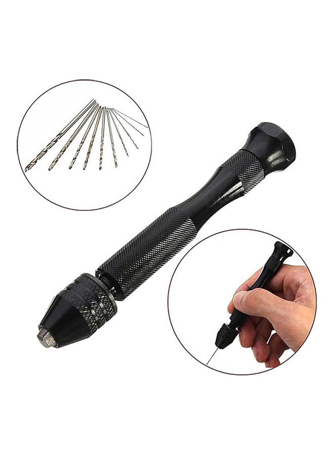 Mini Hand Drill Twist Jewelry Making Maker Hobby Crafts Drilling Hole DIY Tool Silver