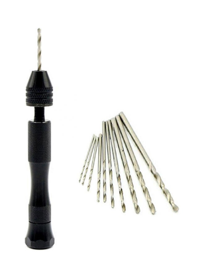 Mini Hand Drill Twist Jewelry Making Maker Hobby Crafts Drilling Hole DIY Tool Silver