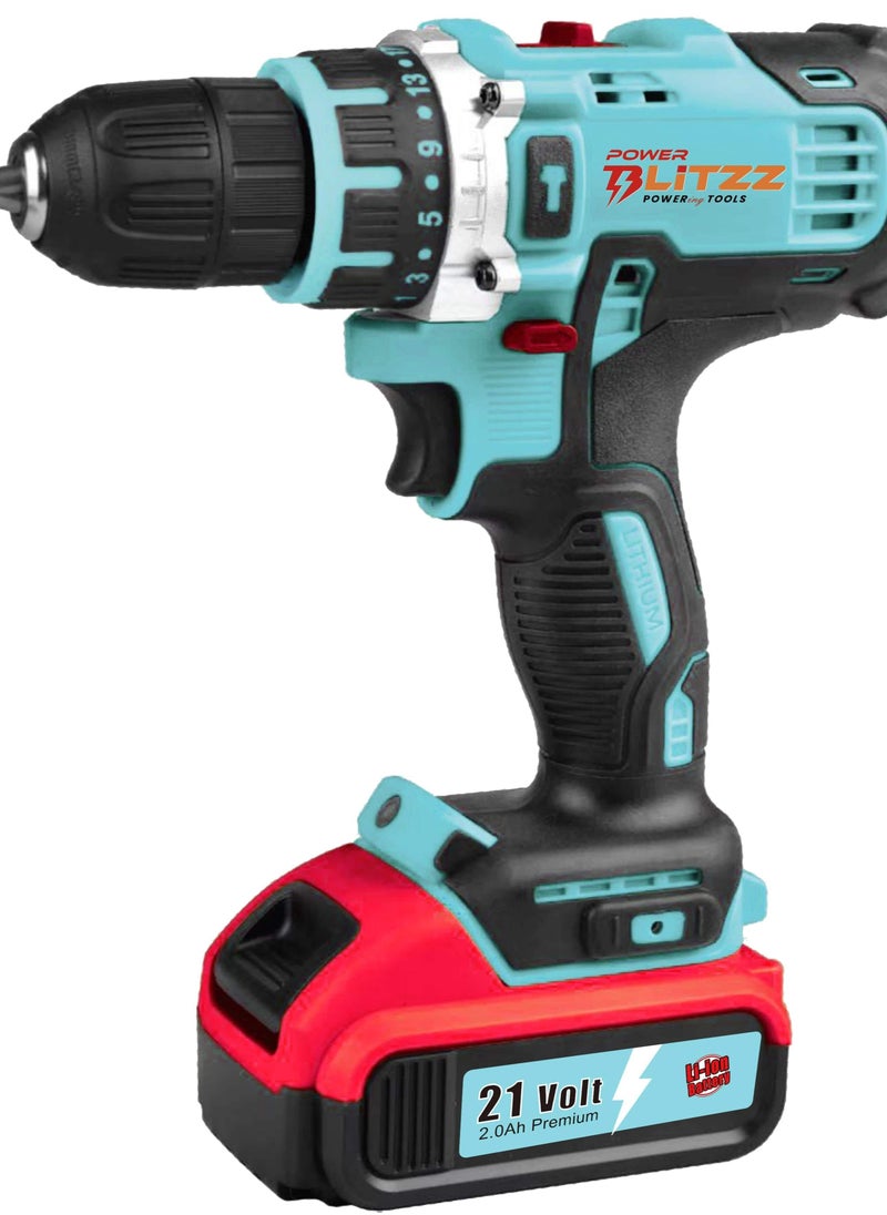 Drill 10mm 21v with tools batteries