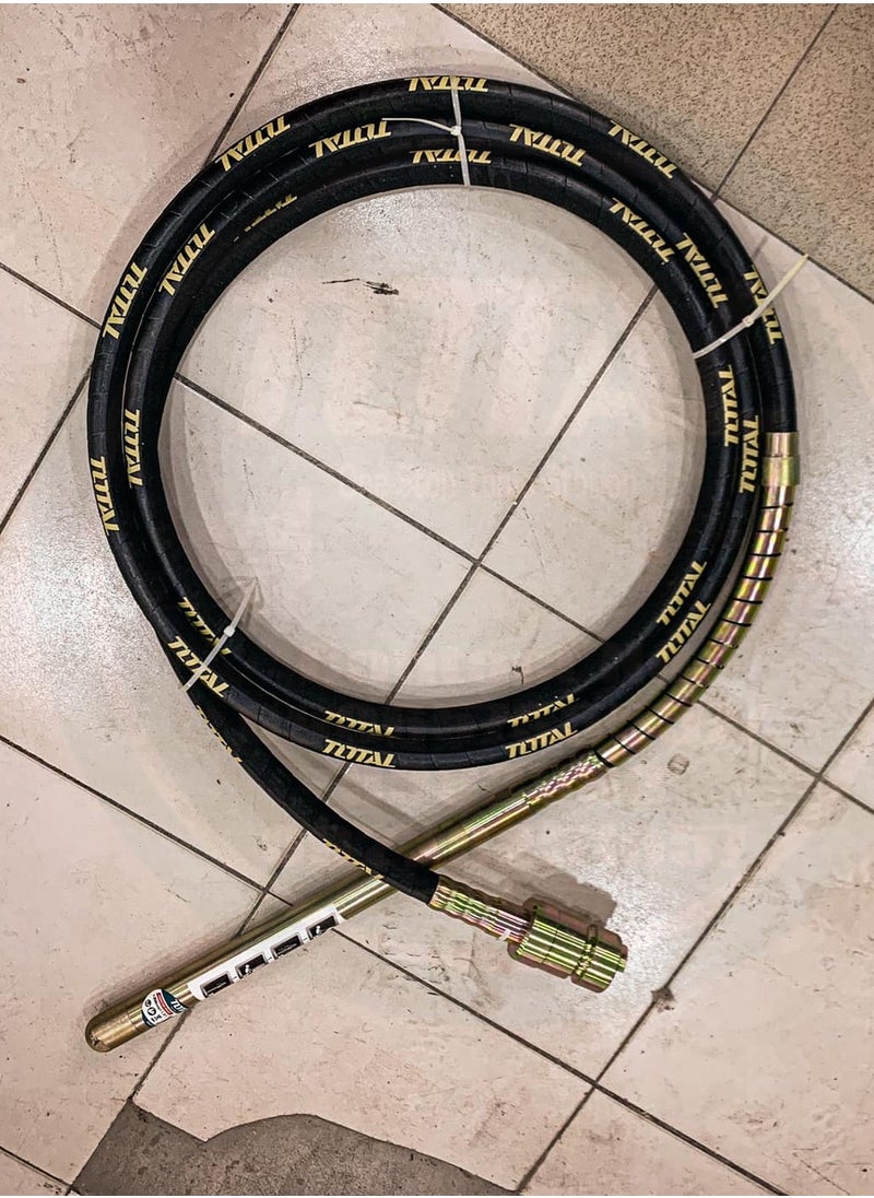 Total Vibrator Poker 38mm – 465mm Head Length, 6m Flexible Hose, 200Hz Vibration Frequency, HEX Coupling – Ideal for Concrete Vibrating – Compatible with TP630-12 & TP630-22