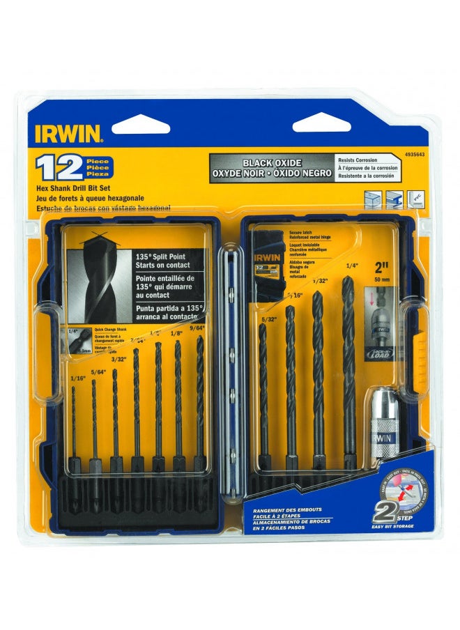 IRWIN Tools Black Oxide Hex Shank Drill Bit, 5/64-Inch (4935643)