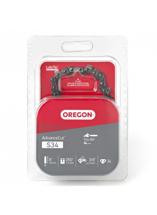 Oregon S34 AdvanceCut 8-Inch Replacement Polesaw Chain, 8