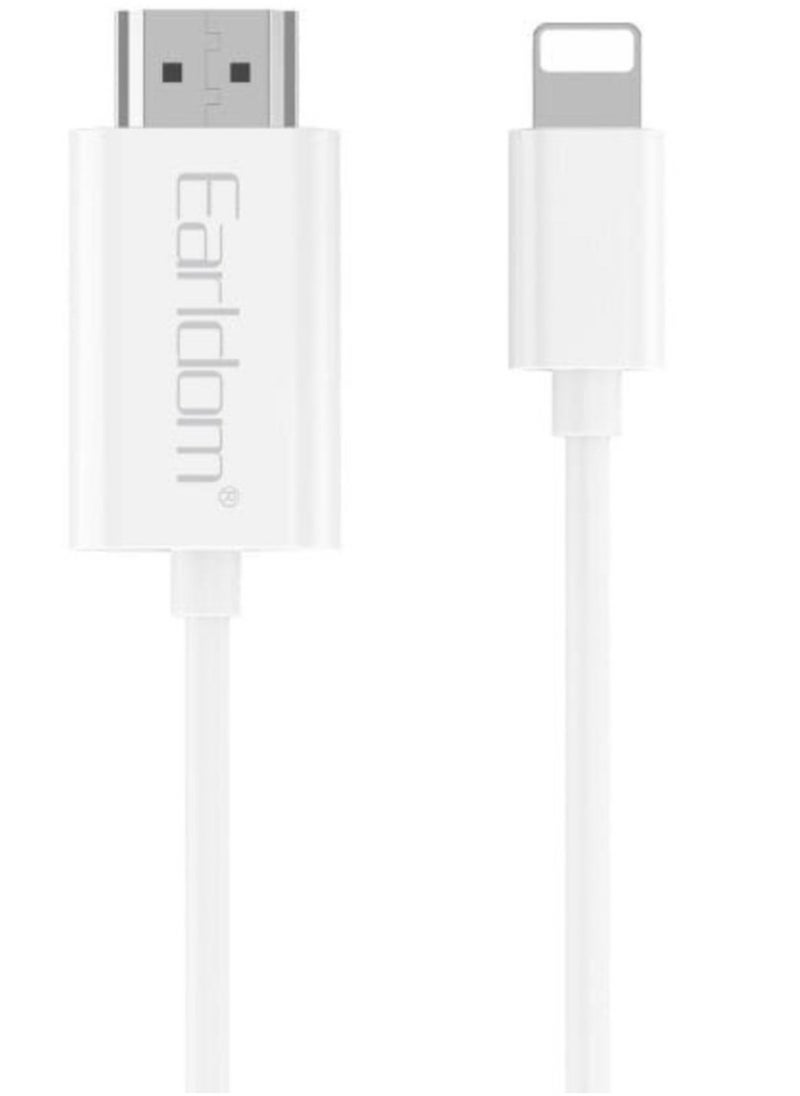 NEW ET-W33 HDMI to Lightning Adapter Cable, 2 Meters - High-Definition Streaming for iPhone & iPad