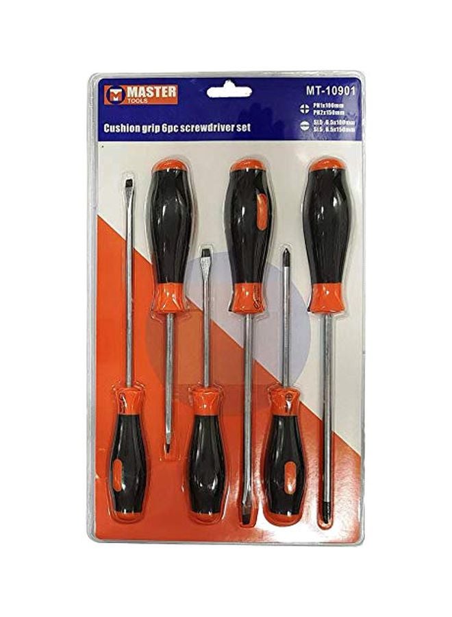 6-Piece Screwdriver Set Red/Black