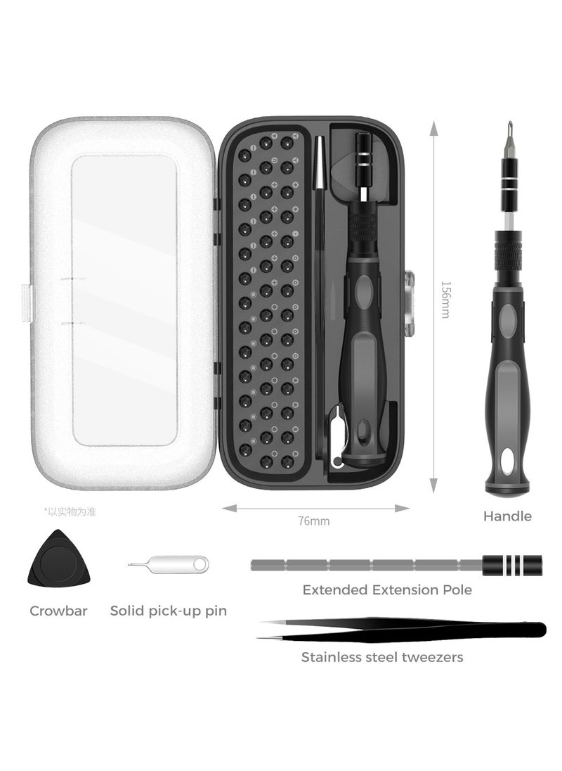 ProOne Screwdriver Set, 48 in 1 Mini Screwdriver, Magnetic Driver Bits Set, Set, S2 Alloy Steel Pocket Manual Screwdriver Tool Set, Repair Tool Kit - Aluminum Shell